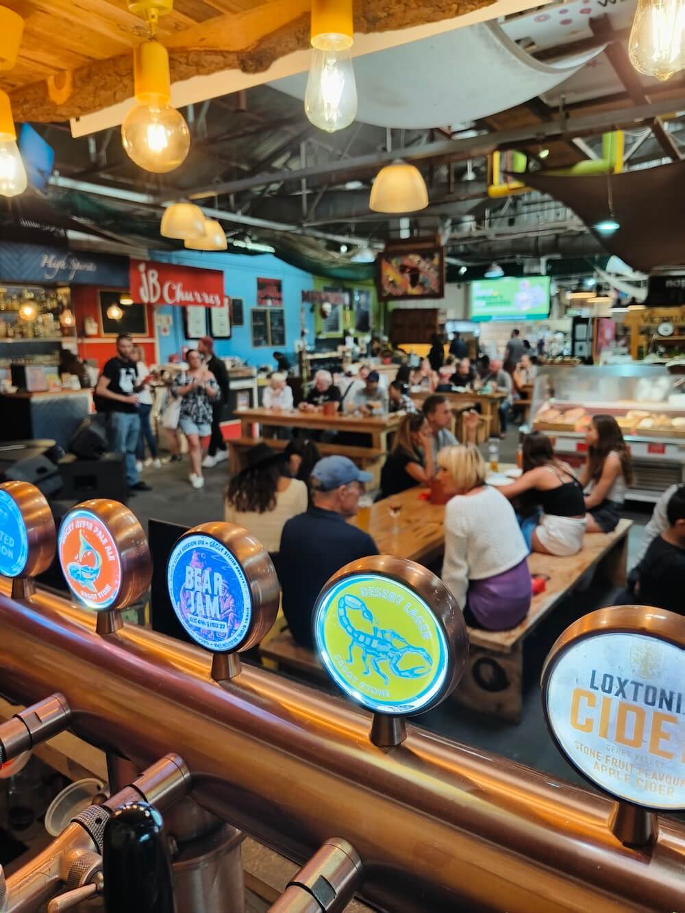 Inside the lively Hout Bay Harbour Market