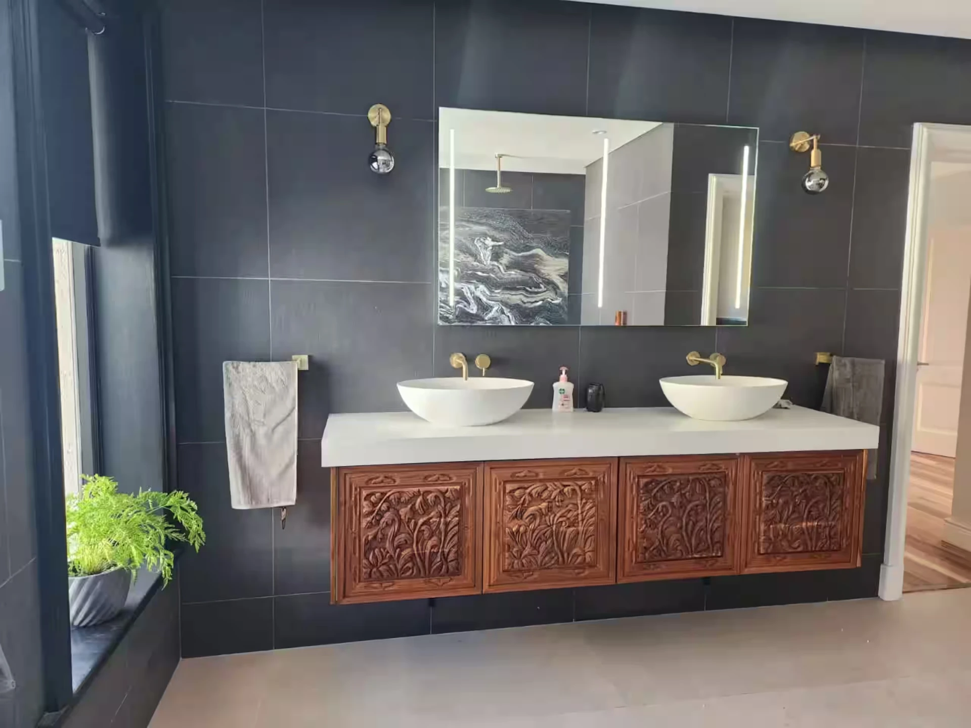 Master bathroom vanity