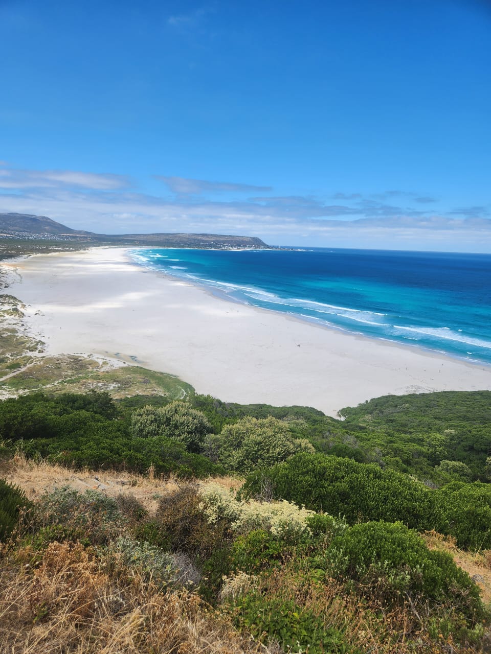 Noordhoek beach curving into the Atlantic